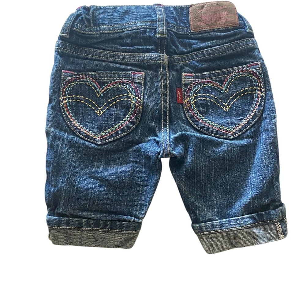 Levi's Y2K Pedal Pushers Heart Stitching